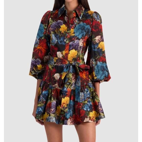 ALICE + OLIVIA Dresses & Skirts - NEW ALICE + OLIVIA lily mini shirt dress in flourish sm
